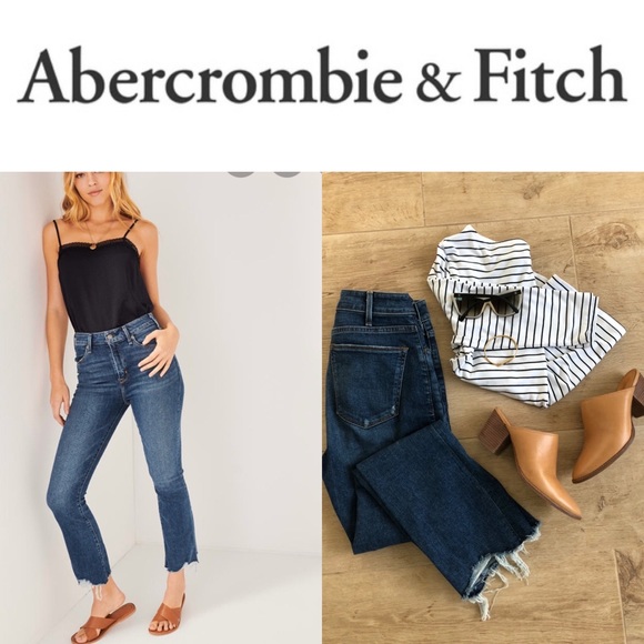 abercrombie ankle flare jeans